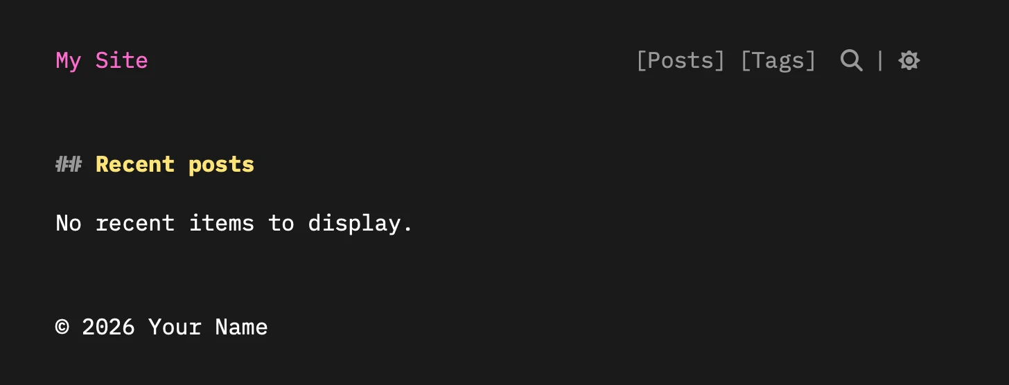 Blog Working Homepage